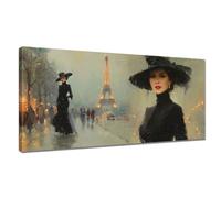 Dipingi con i Numeri Donna, Dipingi con i Numeri Bambini Parigi Paint by numbers per Adulti Principianti, Kit Pittura Adulti con Pennelli e Pigmento Acrilico, Regalo Donna Decora Casa (30x60cm) Y3-960