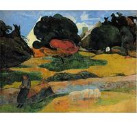 Dipingi con i numeri, per adulti, il mandrio suino di Paul Gauguin, kit di pittura su tela, regali artistici per la decorazione della casa