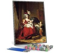 Dipingi con i numeri per adulti Maria Antonietta e i suoi figli dipinto di Louise Elisabeth Vigee Le Brun Kit per dipingere con i numeri per bambini e adulti