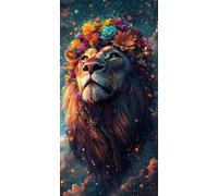 Dipingi con i Numeri per Adulti, Tigre Paint by Numbers Kit Principianti Con 3 Penne, Hobby Creativi Adulti Regalo Donna, Halloween Decorazioni Natalizie Casa (senza cornice) 40x80cm J0L-1378