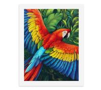 Dipingi con i numeri, un colorato ara in volo kit per pittura digitale per adulti Crea la tua scena magica forniture artistiche senza cornice 40 x 50 cm