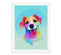 Dipingi con i numeri, un ritratto colorato di un cane allegro, kit per pittura digitale per adulti, crea la tua scena magica, forniture artistiche senza cornice, 40 x 50 cm
