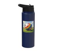DIPINGI IL PALLONE DA CALCIO CON I COLORI DELL'ARCOBALENO Stainless Steel Insulated Water Bottle