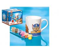PAW PATROL Tazza da dipingere tazza da colorare con i motivi incl. 6 colori diversi e pennelli