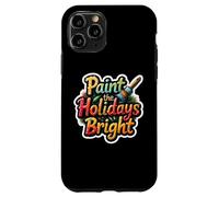 Dipingi Le Vacanze Luminoso Pittore Natale Artista Amante Dell' Custodia per iPhone 11 Pro