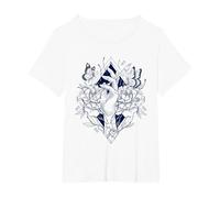 Dipingo la mia Realtà X Frida Kahlo. Maglietta, Donna Plus-Size, Bianco, 2X