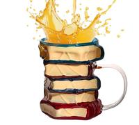 dipinta a forma di libro | Bicchieri da lettura in dipinto | da caffè 3D | per donne, uomini, lettori, scrittori, bibliotecari, casa, ufficio, scuola, tè caldo freddo latte acqua