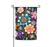 Dipinti a diamante del fiore Stampa Bandiere da giardino resistenti allo sbiadimento Tutte le stagioni Bandiera Outdoor Yard Decor Per Portici
