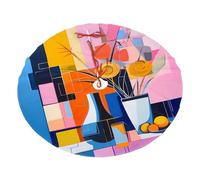 Dipinti astratti in stile Matisse stampati 121,9 cm gonna per albero di Natale in peluche, decorazione festiva, migliora l'atmosfera delle feste di Natale e Capodanno