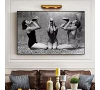 Dipinti, quadri, decorazioni per la casa, bar, sala da pranzo, Medioevo, donna in bianco e nero, poster e stampe per feste, cornice 40x60cm