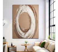 Dipinti su Tela Cerchio Astratto, Poster di Semplice, Stampe su Tela in Marrone, Arte da Parete, Immagini per l'arredamento del Soggiorno, Senza Cornice, 40x50cm
