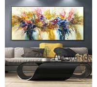 Dipinti su tela colorati astratti Poster e stampe di arte moderna Immagini di grandi dimensioni da parete per soggiorno Decorazioni per la casa 100x180 cm/39x71 in Stampe d'arte senza cornice