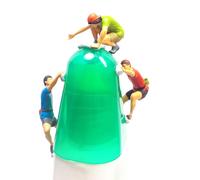 Dipinto a mano 1:64 Figura di arrampicata su roccia Scenario diorama Scala S