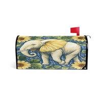Dipinto a mano Arte Elefante Pittura Decorativa mailbox copre magnetico per Mardi unico autunno mailbox copre dimensioni standard copertura para buzon