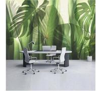 Dipinto A Mano Botanico Fresco Verde Foglie Di Banano 3D Carta Da Parati Lusso Casa Soggiorno Divano Mobili Floreale Camera Letto TV Sfondo Muro-400cm×280cm