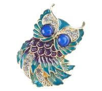 Dipinto a mano Olio Goccia Gufo Spilla Lappello Artistico Animale Design Leggero Base Metallo Perfetto Per I Regali Le Occasioni Spilla Versatile Per Sciarpa/Giacca Dare, Taglia unica, come descritto