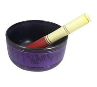Dipinto a mano viola ciotola canto tibetano in metallo - 6.5 "Musical Instrument méditationMallet - per la meditazione e la guarigione