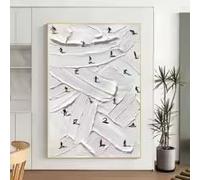 Dipinto a olio su tela a tema sciistico, effetto strutturato, arte murale, arte dello sci sulla neve, arte dello sciatore sulla montagna innevata, arredamento per la casa. (80x120 cm/Senza cornice)