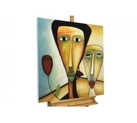 Dipinto acrilico 'AMOROUS WALK' | dipinto a mano su tela 80x80cm