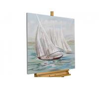 Dipinto acrilico 'RIDING THE WAVES' | dipinto a mano su tela 80x80cm
