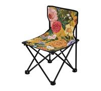 Dipinto ad olio con fiori retrò colorati Sedie da campeggio portatili per adulti sedia da trekking ultraleggera resistente borsa per il trasporto inclusa per escursioni al coperto