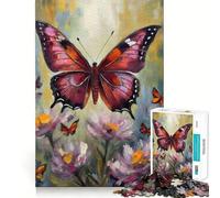 Dipinto ad olio di una farfalla - Puzzle per ragazzi da 1000 pezzi - Gioco di intelletto - Evasione rilassante - Taglio di qualità - Regalo stagionale (38x26cm)