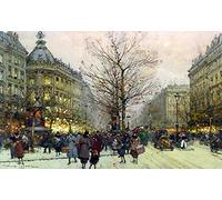 Dipinto ad olio fatto a mano da insegnanti universitari - Decorazione della stanza - 24 Famous Wall Art Decor - 03 Eugene Galien Laloue paesaggio urbano - Size3