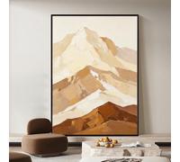 Dipinto Ad Olio Su Tela Raffigurante Un Paesaggio Montano Dipinto A Mano con Texture Floreale E Motivi Floreali Ideale per Decorare Le Pareti Di Soggiorno Camera Da Letto E Casa. Dimensioni: 70X100