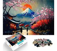 Dipinto ad olio sul monte Fuji puzzle 1000 pezzi per adulti Giocattolo educativo intellettuale decomprimente Giocattoli per la decorazione della casa 38x26cm