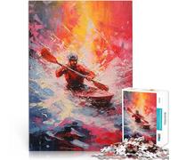 Dipinto astratto di kayak Puzzle da 2000 pezzi per adolescenti Sfida di gioco educativo giocattolo Decorazione murale Regali unici per compleanno e Natale 70x100cm