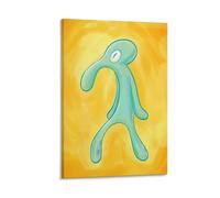 Dipinto da parete personalizzato, motivo a squidward Painting Print, Abstract Wall Art, poster in tela dipinta a mano, decorazione da parete con quadri, stile abstract Wall Art, 08 x 12 pollici (