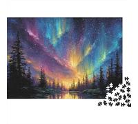 Dipinto del cielo aurora Rompicapo 1000 Pezzi In Resistente E Durevole, Un Gioco Di Puzzle Per Brain Training Puzzle, Ideale Per Decorazione Casa, Enigma Del Regalo Di Natale 52x38cm/1000pcs