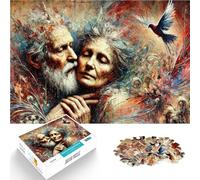 Dipinto di Amore Eterno Puzzle da 1000 pezzi per adulti Aiuta il cervello ad allenare i giocattoli che creano dipendenza per coltivare la pazienza Migliorare la memoria 38x26cm