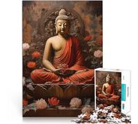 Dipinto di Buddha puzzle 1000 pezzi per adulti Giocattoli che creano dipendenza e sfidano l'intelligenza del cervello Regalo per i compleanni 38x26cm