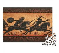 Dipinto di greci che combattono contro i troiani Puzzle 1000Pcs Decorazione Per La Casa. Rilassamento E Intelligence Per Adulti E Bambini Da 14 Anni 1000pcs (75x50cm)