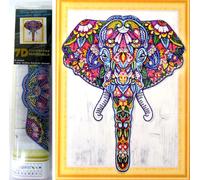 Dipinto Diamante 7D Elefante 30x40 cm
