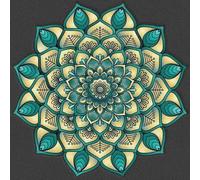 Dipinto Diamante Mandala Turchese 30x40 cm