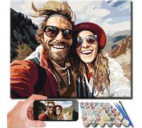 Dipinto fai-da-te con numeri personalizzati, con 24 colori e diverse dimensioni a scelta. Il dipinto su tela può essere personalizzato come regalo commemorativo, adatto per camera da letto, soggiorno,