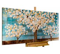 Dipinto in acrilico 'MALINCONIA IN BLU' | dipinto a mano su tela 140x70cm