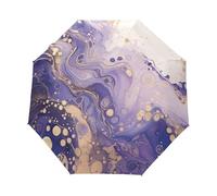 Dipinto In Marmo Cartoon Viola Ombrello Pieghevole Automatico Ombrelli Antivento Protezione UV da Viaggio per Bambini Ragazzi Ragazze