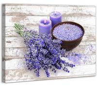 Dipinto moderno con tema lavanda, fiori, per bagno, su tela, quadri viola per la decorazione della parete della camera da letto, opera d'arte vintage senza cornice per ufficio, cucina, decorazione r