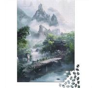 Dipinto Paesaggistico Puzzle 1000 Pezzi Puzzle per Adulti Scena del Ponte Gioco di Puzzle 1000 Pezzi Relax Arredo Casa Famiglia 38x26cm/1000pcs