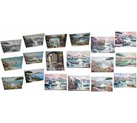 dipinto quadro olio su tela 50x70 cm panorama napoli pulcinella capri a scelta, compra e manda messaggio con articolo,PER CASA BAR RISTORANTI, li facciamo su ordinazione omaggio portachiavi