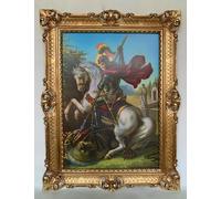 Dipinto San Giorgio 90x70 - Quadro artistico di San Giorgio il drago