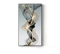 Dipinto su tela astratto di lusso con nastro Stampe nordiche Immagini da parete per soggiorno Decorazioni moderne di grandi dimensioni 70x150 cm / 28x59 pollici Senza cornice