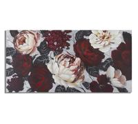 Dipinto su Tela Bianco/Red Flower Lightback 150x3,8x76 cm in Legno di Pino e Canvas Multicolor