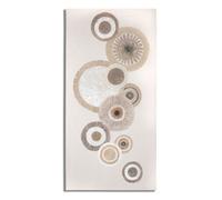 Dipinto su Tela Circly con Inserti 1 50x3,2x100 cm in Legno e Tessuto