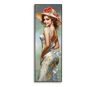 Dipinto su tela completo di telaio in legno e cornice ELEGANT Dimensione 52x4x h 152 cm telo in plastica multicolor multicolor