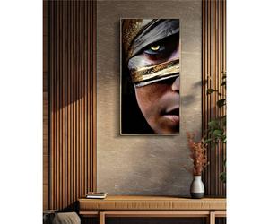 Dipinto su tela completo di telaio in legno e cornice NAIROBI LACQUERED Dimensione 52x4x h102 cm telo in plastica multicolor