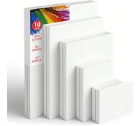 Dipinto su tela, confezione da 1/3/6 pezzi, tela bianca da 8 once triplo-preparata per pittura, acquerello, olio, acrilico e arte del versamento, tela con telaio grande, forniture per pittura fai-da-t